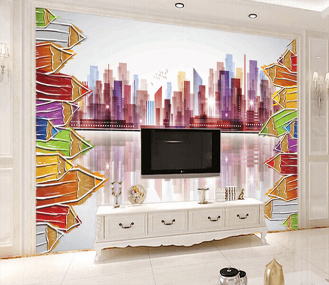 3D Colorful Pencils 491 Wallpaper AJ Wallpaper 