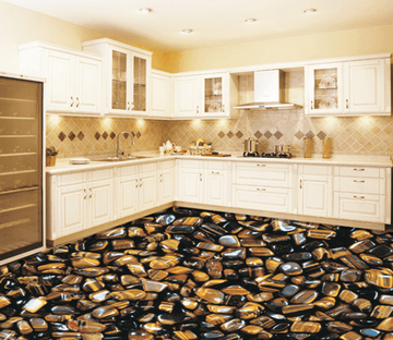 3D Stone Heap 203 Floor Mural Wallpaper AJ Wallpaper 2 