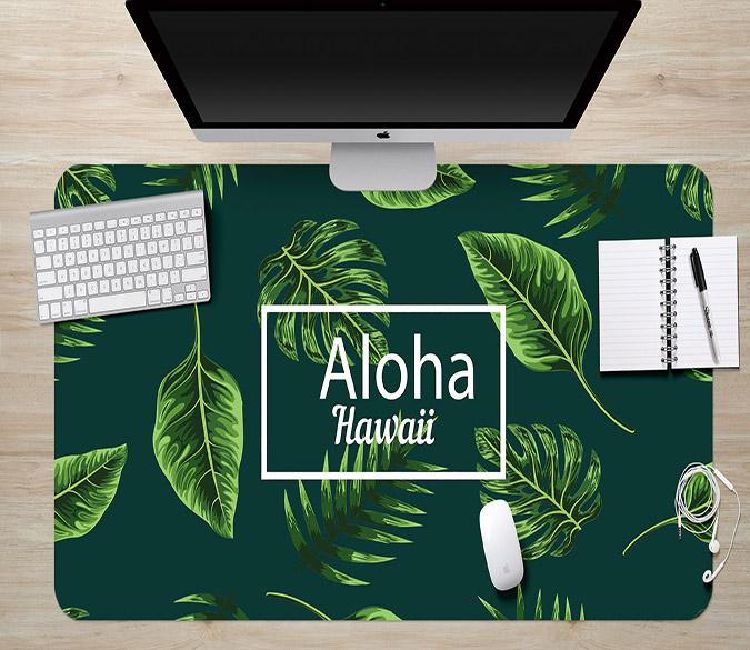 3D Big Leaves 164 Desk Mat Mat AJ Creativity Home 