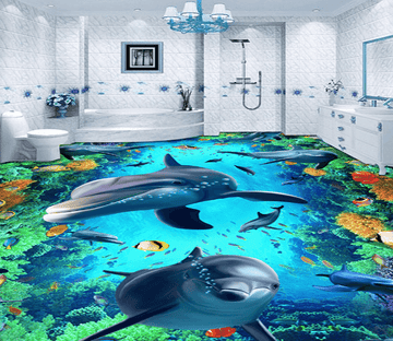 3D Small Coral 271 Floor Mural Wallpaper AJ Wallpaper 2 