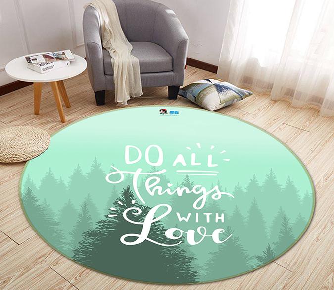 3D Eucalyptus Forest 149 Round Non Slip Rug Mat Mat AJ Creativity Home 