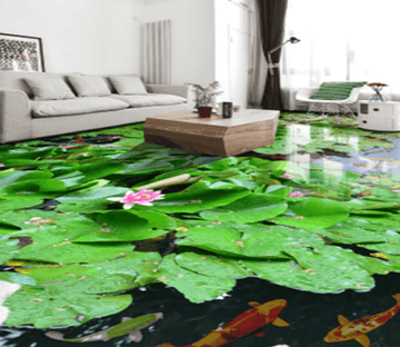3D Light Green 044 Floor Mural Wallpaper AJ Wallpaper 2 