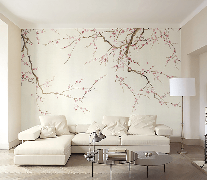 3D Ink Plum 053 Wallpaper AJ Wallpaper 