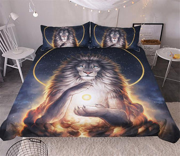 3D Lion Aura 178 Bed Pillowcases Quilt Wallpaper AJ Wallpaper 