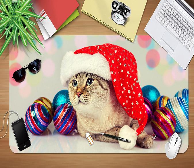 3D Cat Hat 106 Desk Mat Mat AJ Creativity Home 