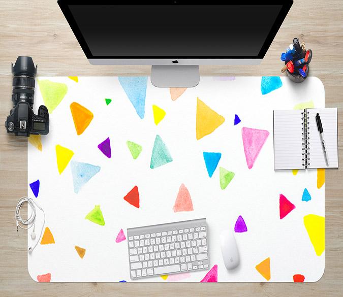 3D Colored Triangle 001 Desk Mat Mat AJ Creativity Home 