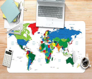 3D Blue Map 128 Desk Mat Mat AJ Creativity Home 