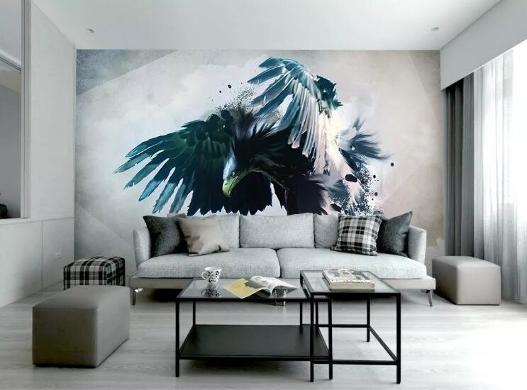 3D Black Feather 1093 Wall Murals Wallpaper AJ Wallpaper 2 