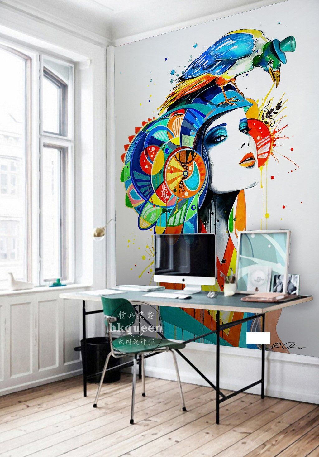 3D Color Lady Avatar 544 Wall Murals Wallpaper AJ Wallpaper 2 