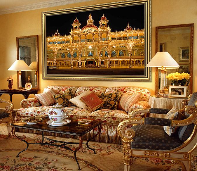 3D Beautiful Castle 100 Fake Framed Print Painting Wallpaper AJ Creativity Home 