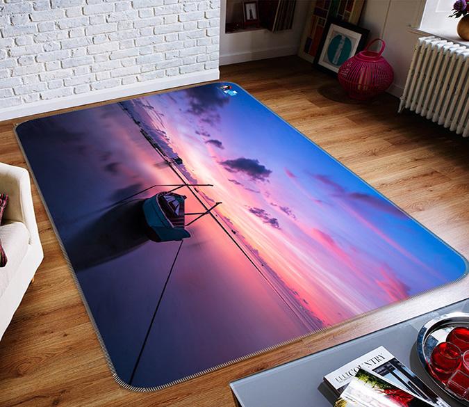 3D Twilight Boat 041 Non Slip Rug Mat Mat AJ Creativity Home 