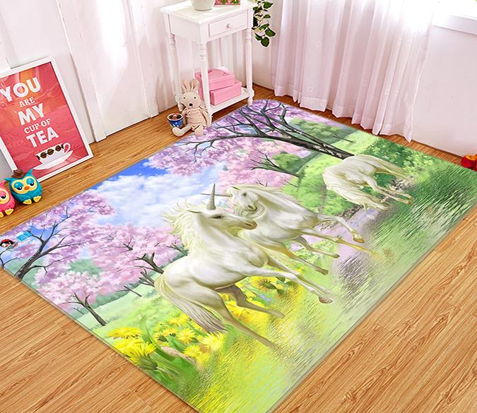 3D Unicorn River 576 Non Slip Rug Mat Mat AJ Creativity Home 