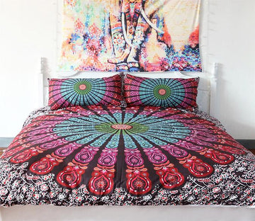 3D Red Purple Flower 99 Bed Pillowcases Quilt Wallpaper AJ Wallpaper 
