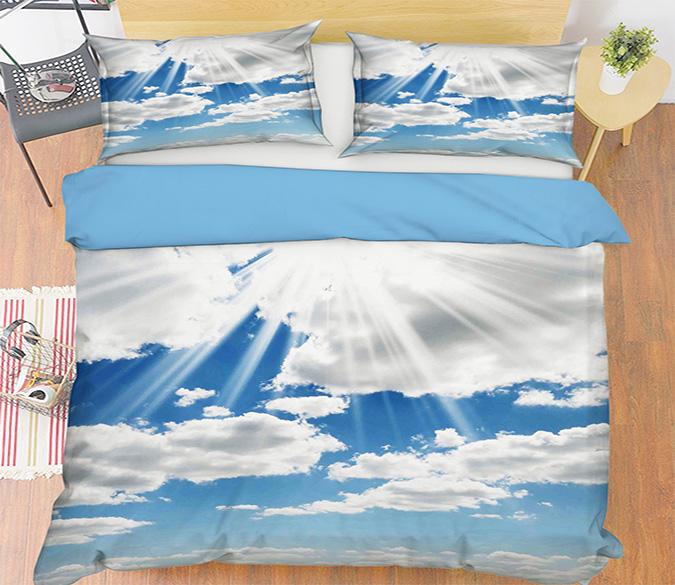 3D White Clouds 178 Bed Pillowcases Quilt Wallpaper AJ Wallpaper 