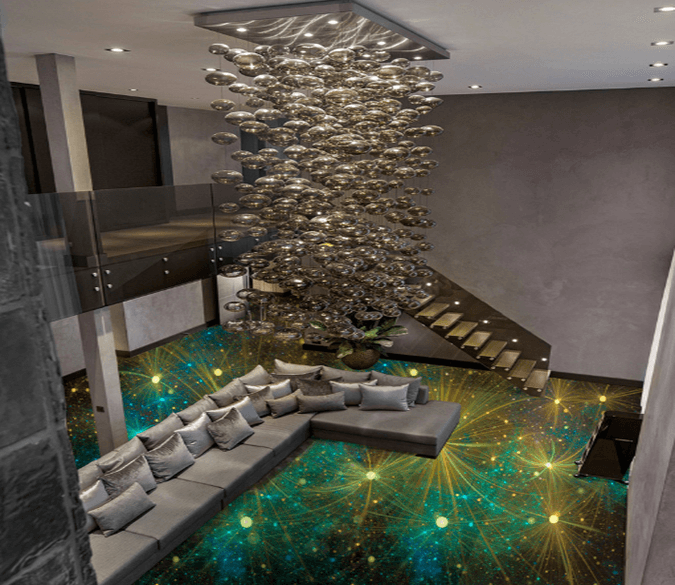 3D Star 137 Floor Mural Wallpaper AJ Wallpaper 2 