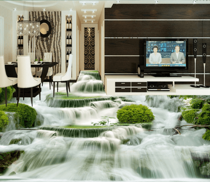 3D Rapids 134 Floor Mural Wallpaper AJ Wallpaper 2 