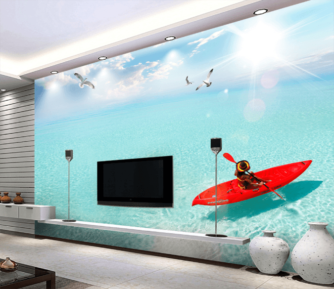 3D Rowing Birds 435 Wallpaper AJ Wallpaper 