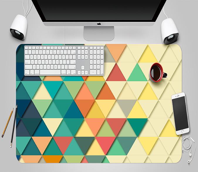 3D Colorful Triangle 127 Desk Mat Mat AJ Creativity Home 
