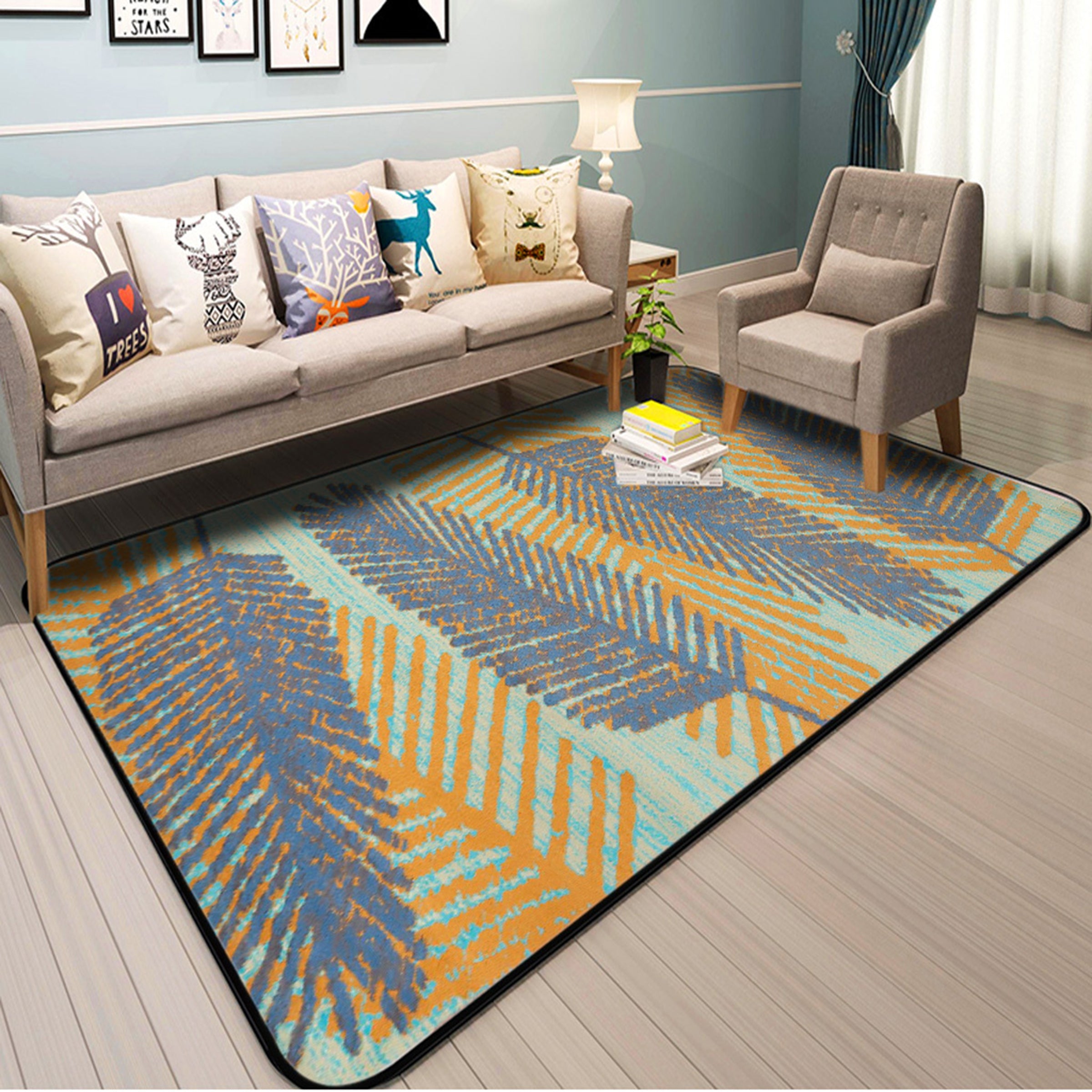 3D Colored Leaves WG011 Non Slip Rug Mat Mat AJ Creativity Home 