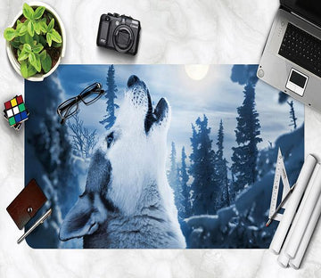 3D Wolf Call 109 Desk Mat Mat AJ Creativity Home 