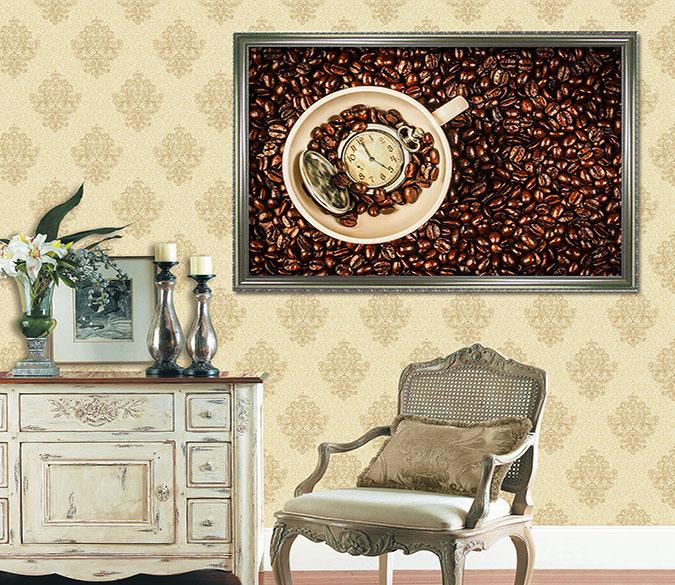 3D Coffee Beans 118 Fake Framed Print Painting Wallpaper AJ Creativity Home 