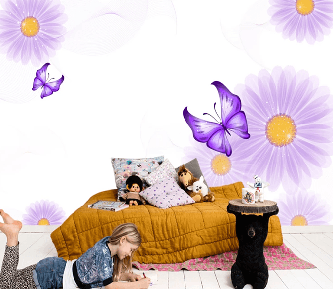 3D Purple Butterfly 942 Wallpaper AJ Wallpaper 2 