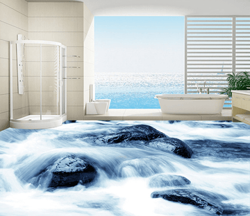 3D River Water 156 Floor Mural Wallpaper AJ Wallpaper 2 
