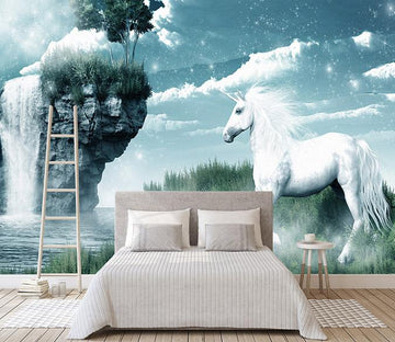 3D Unicorn Waterfall 138 Wallpaper AJ Wallpaper 