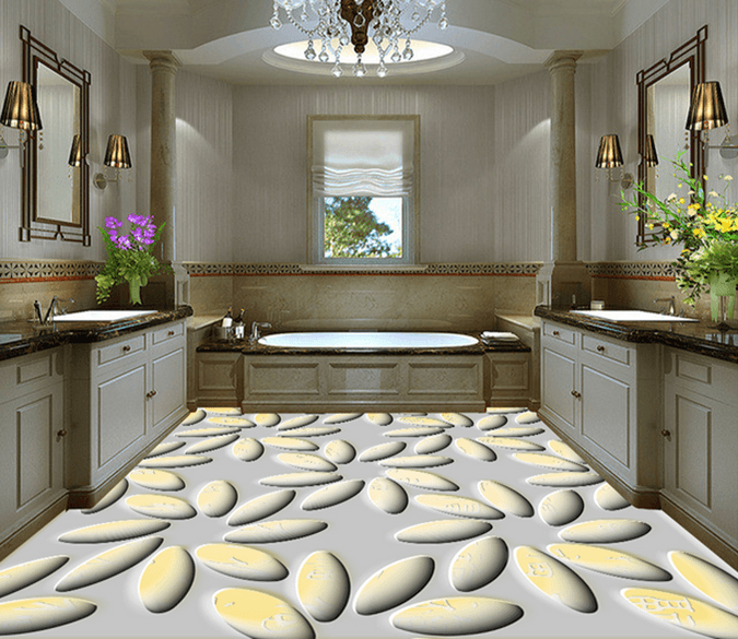 3D Stone Flower 111 Floor Mural Wallpaper AJ Wallpaper 2 