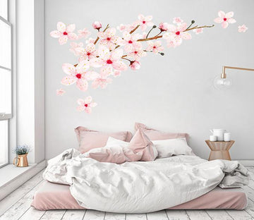 3D Peach Blossom Falling 093 Wall Stickers Wallpaper AJ Wallpaper 