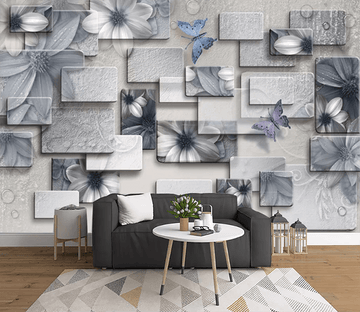 3D Stone Pattern Flower 1504 Wallpaper AJ Wallpaper 2 