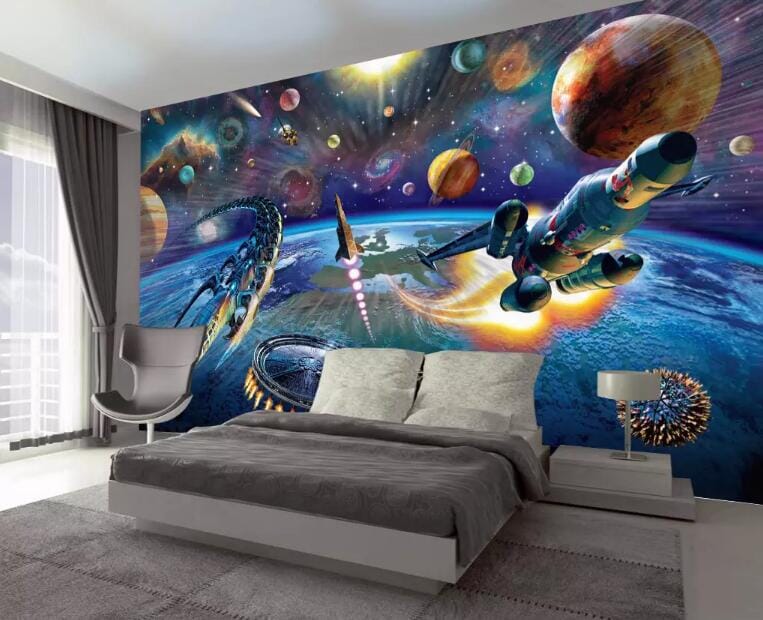 3D Spacecraft 1658 Wall Murals Wallpaper AJ Wallpaper 2 