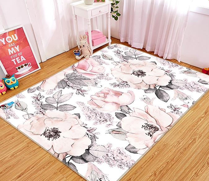 3D Powder Flower 112 Non Slip Rug Mat Mat AJ Creativity Home 