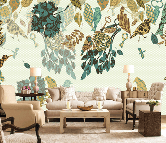 3D Plant Pattern 341 Wallpaper AJ Wallpaper 