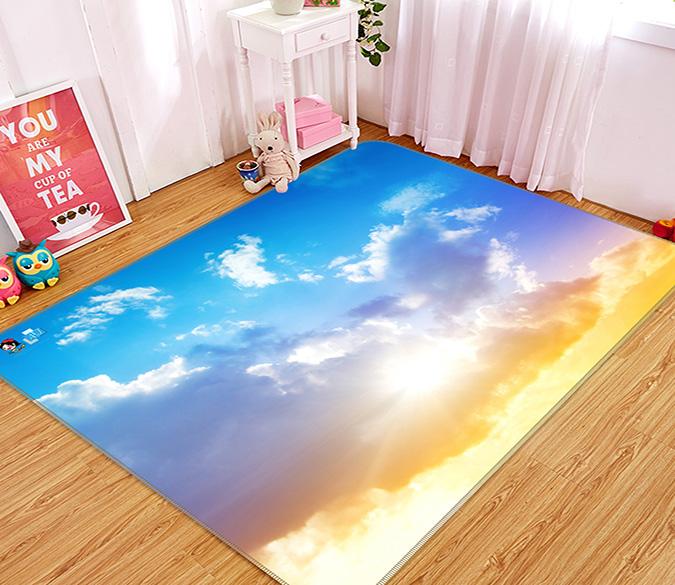 3D Sunset Clouds 750 Non Slip Rug Mat Mat AJ Creativity Home 