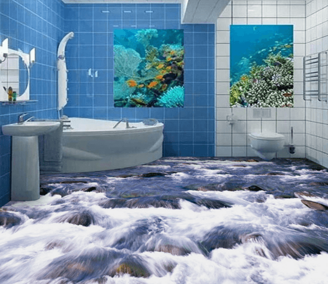 3D Pentium River 094 Floor Mural Wallpaper AJ Wallpaper 2 