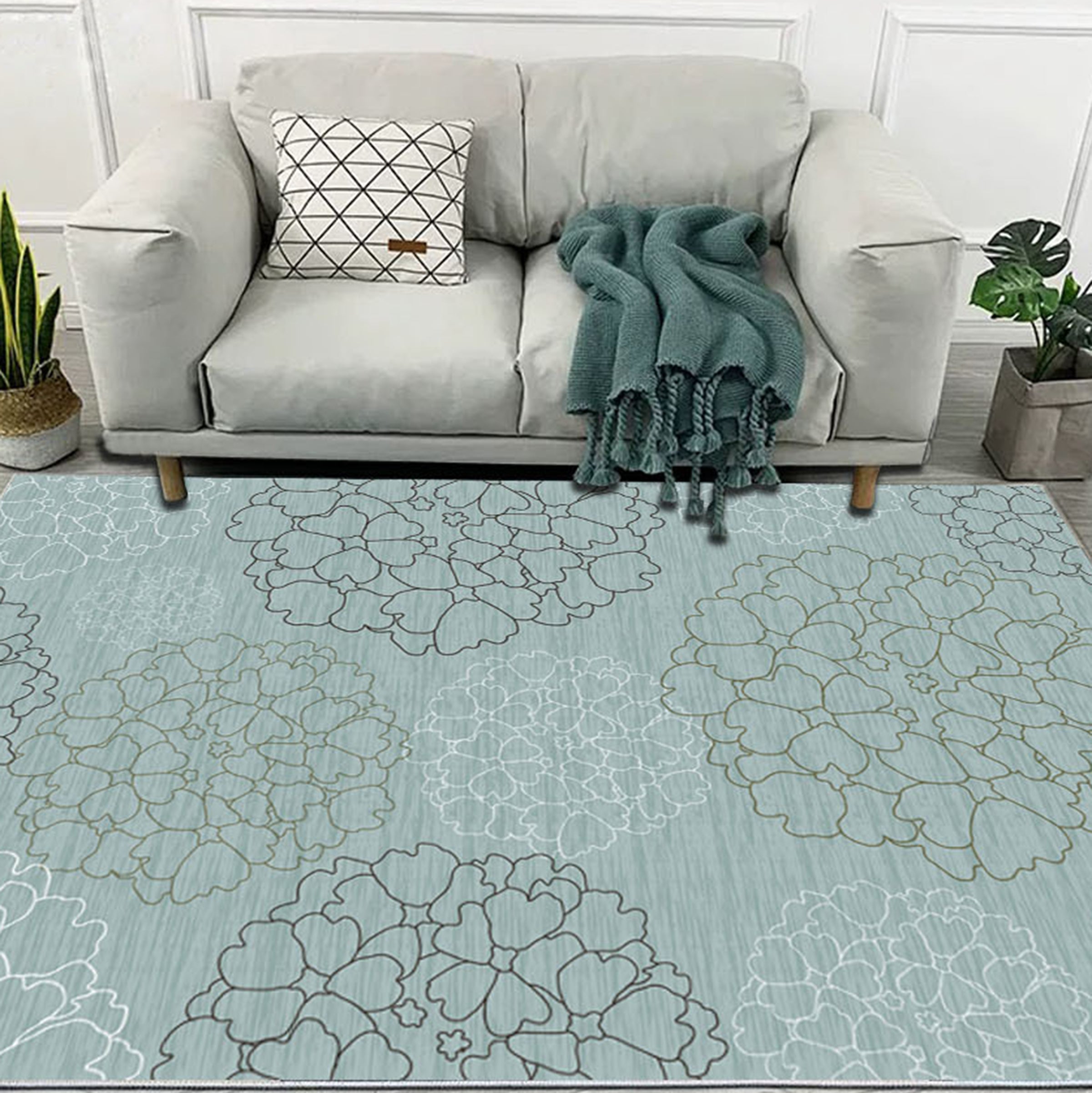 3D Flower Cluster WG521 Non Slip Rug Mat Mat AJ Creativity Home 