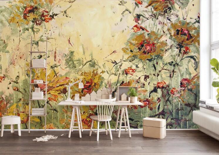 3D Flower Doodle 1221 Wall Murals Wallpaper AJ Wallpaper 2 