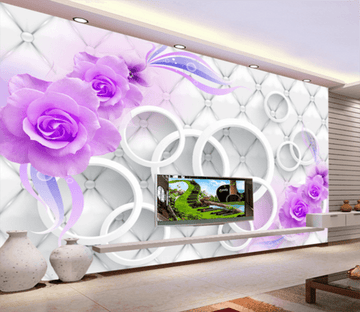 3D Ring Flower 195 Wallpaper AJ Wallpaper 