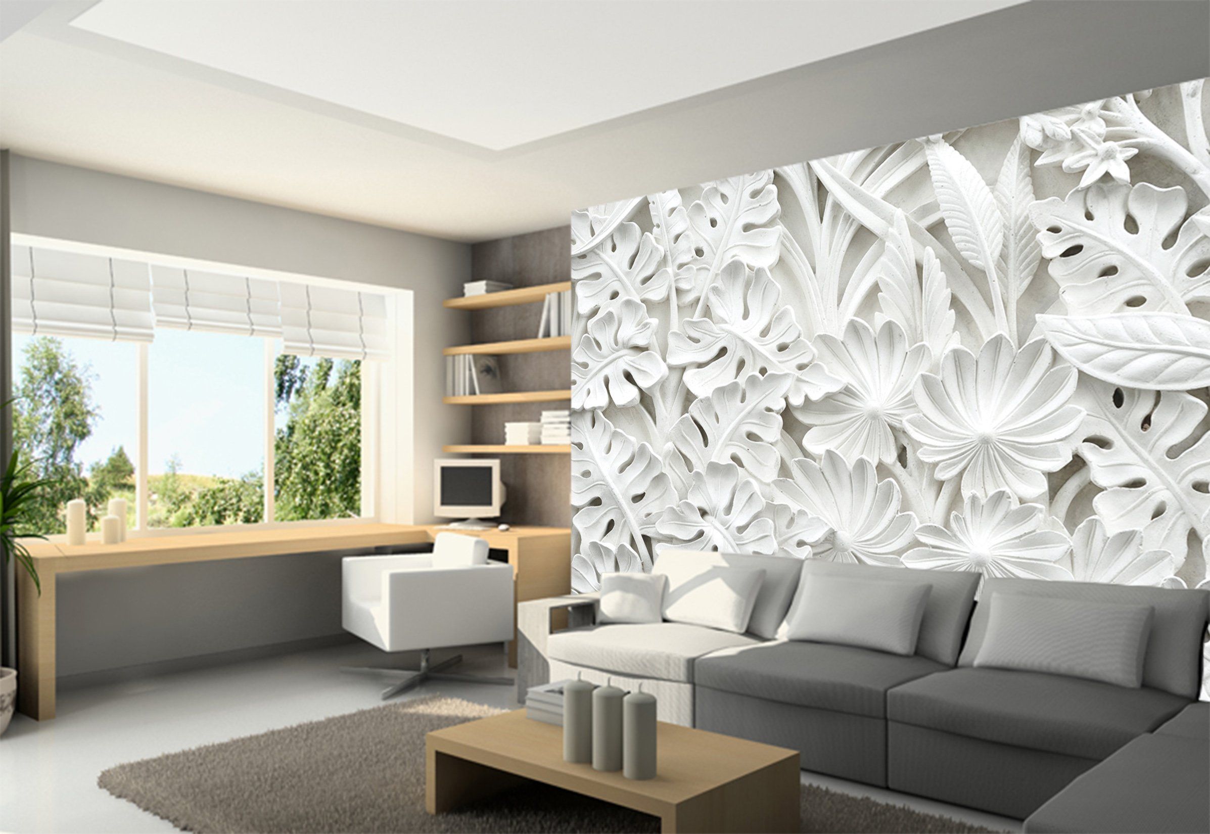 3D Different Shape Leaves 129 Wallpaper AJ Wallpaper 
