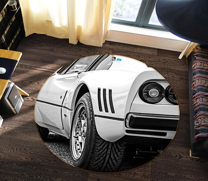 3D White Tail 142 Round Non Slip Rug Mat Mat AJ Creativity Home 