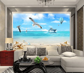3D Seagull Drift Bottle 1300 Wallpaper AJ Wallpaper 2 