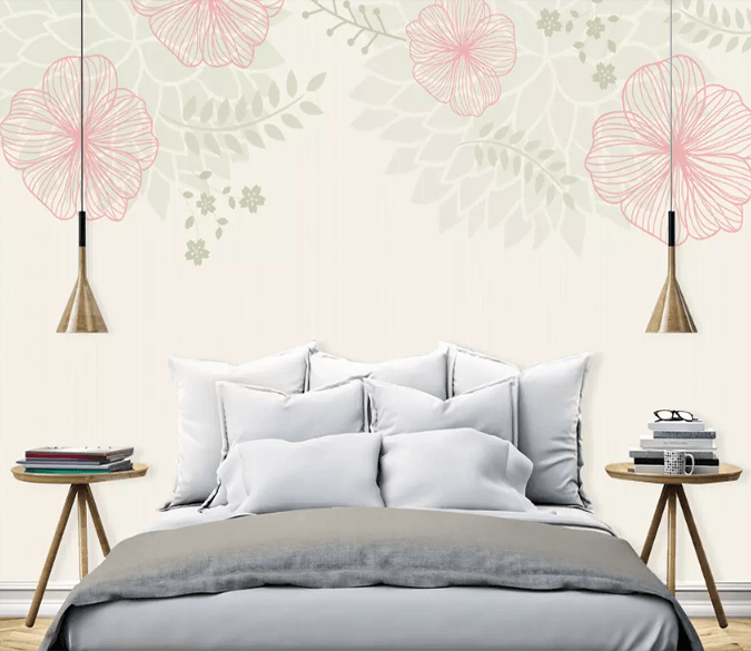 3D Red Line Flower 1334 Wallpaper AJ Wallpaper 2 