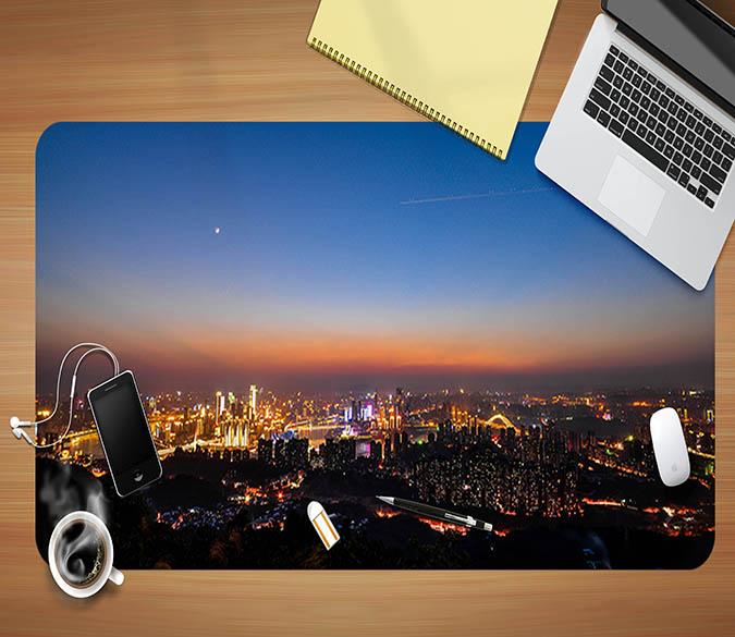 3D Moon City 072 Desk Mat Mat AJ Creativity Home 