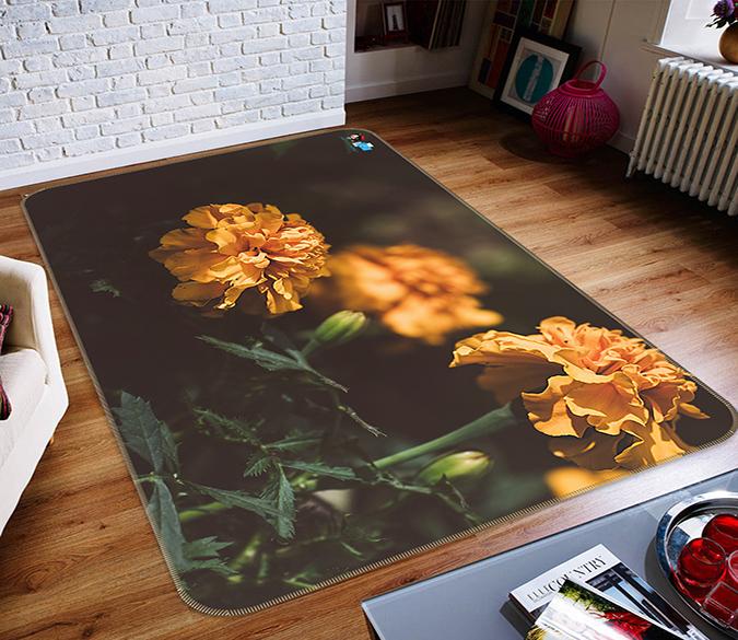 3D Orange Flower 272 Non Slip Rug Mat Mat AJ Creativity Home 