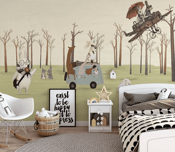 3D Car Rabbit Giraffe 1481 Wallpaper AJ Wallpaper 2 