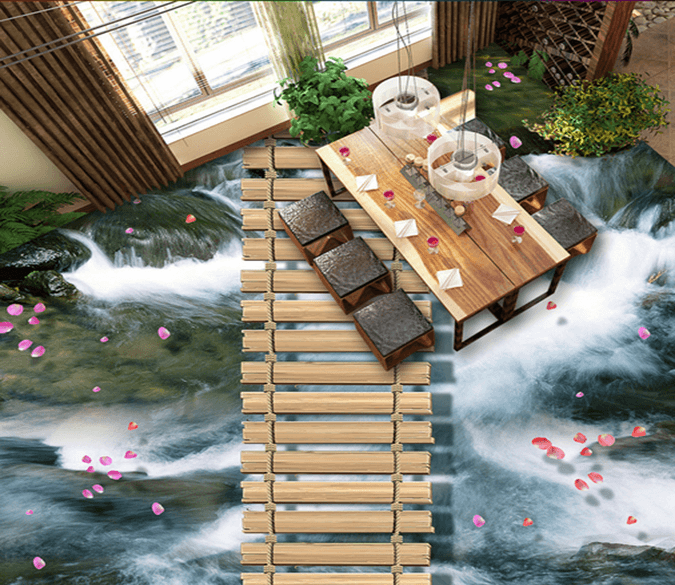 3D Boardwalk 037 Floor Mural Wallpaper AJ Wallpaper 2 