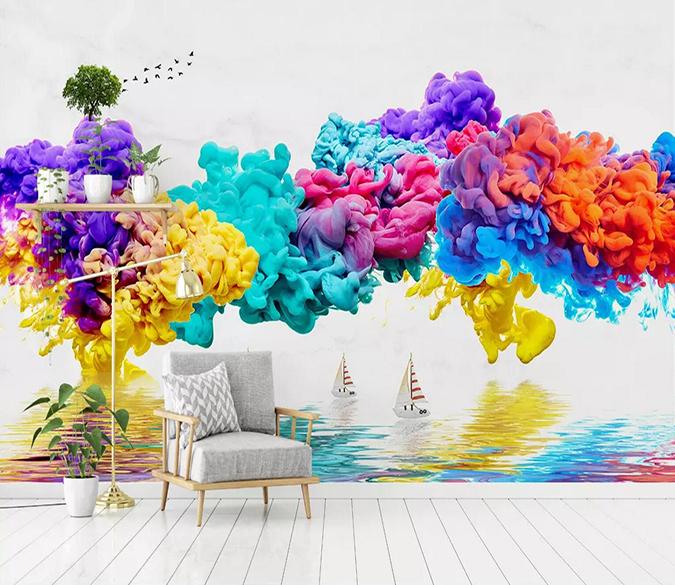 3D Color Thick Ink 129 Wallpaper AJ Wallpaper 