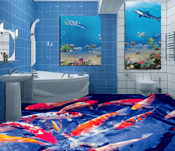 3D Fish School 199 Floor Mural Wallpaper AJ Wallpaper 2 