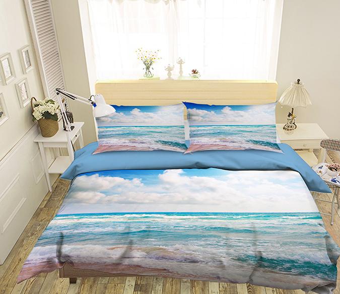 3D Sky Beach 077 Bed Pillowcases Quilt Wallpaper AJ Wallpaper 